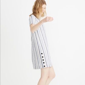 Linen Side-Button Easy Dress